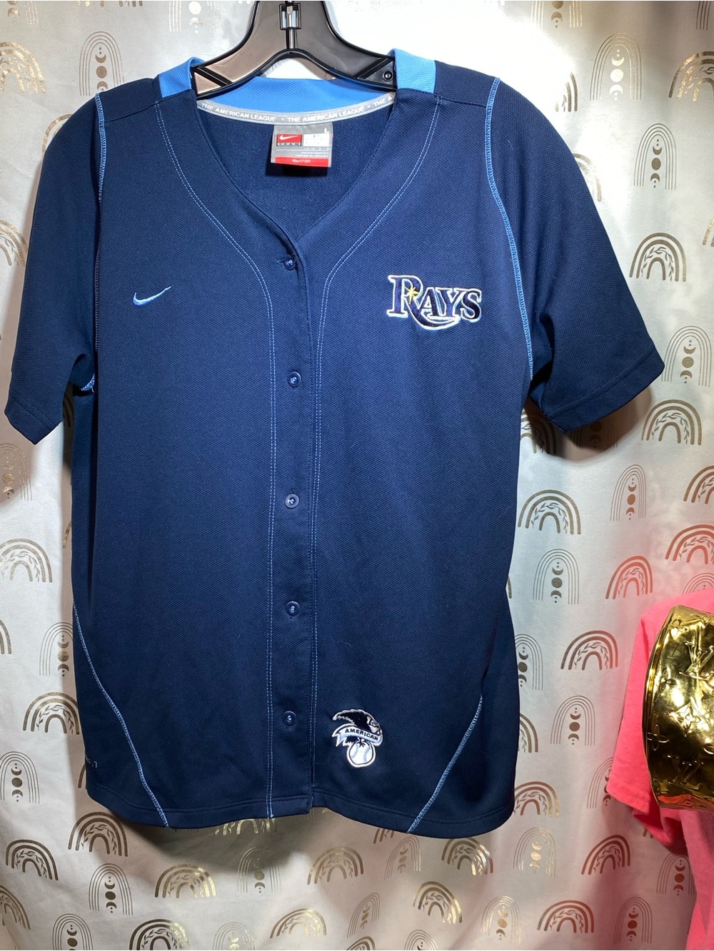 Nike Navy and Light Blue Tampa Bay Rays Baseball Jersey